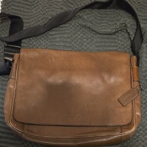 Coach Gotham Brown‎ Leather Messenger Bag Shoulder Bag